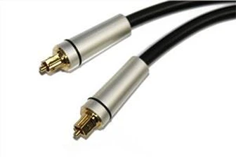 เปลือกโลหะ Toslink สายเคเบิลดิจิตอลออดิโอออปติคัล